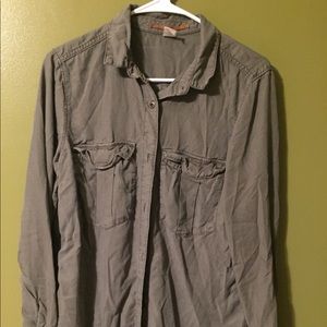 Denim Like Button Up. NWOT.